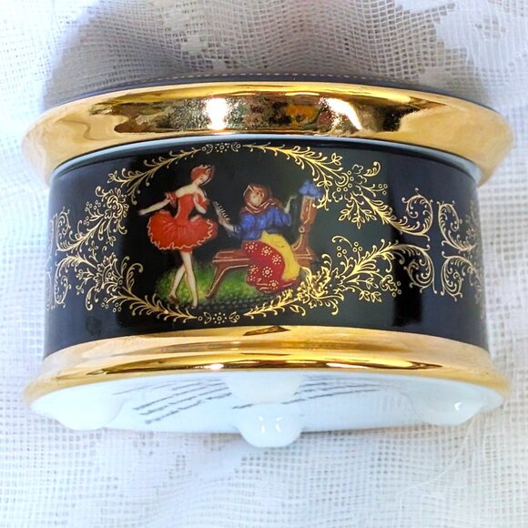 1992 Ardleigh Elliot & Sons Russian Ballet Porcelain Trinket Jewelry Vanity Box - Picture 5 of 10
